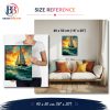 Version 1.0.0 Sunset Sailing, 40 × 50 cm (16"x20"), 36-colors