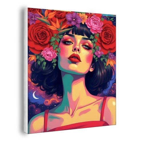 Version 1.0.0 Beautiful Goddess with Floral Crown, 40x50cm (16"x20"), 24-colors