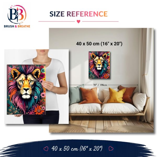 Version 1.0.0 Flowermane Lion, 40 × 50 cm (16"x20"), 24 colors