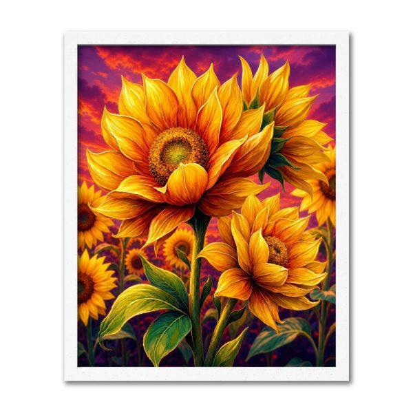 Version 1.0.0 Sunflowers at Sunset, 40 × 50 cm (16"x20"), 24-colors