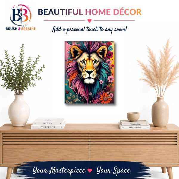 Version 1.0.0 Flowermane Lion, 40 × 50 cm (16"x20"), 24 colors