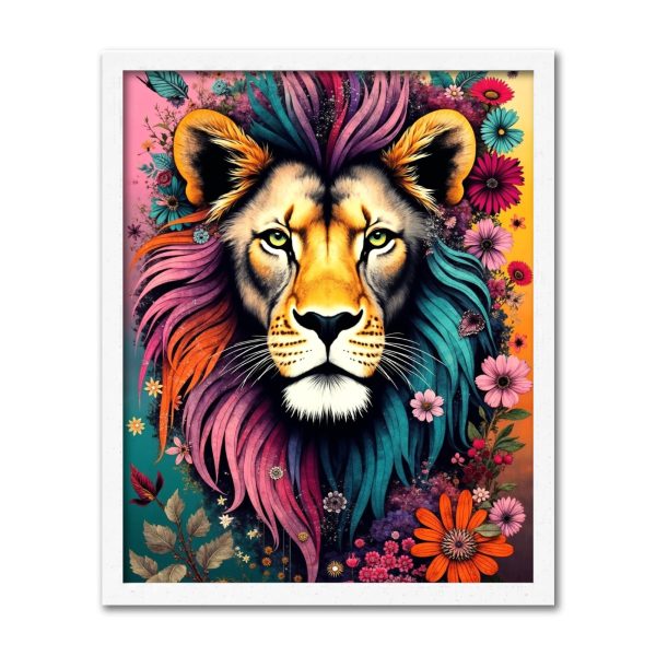 Version 1.0.0 Flowermane Lion, 40 × 50 cm (16"x20"), 24 colors