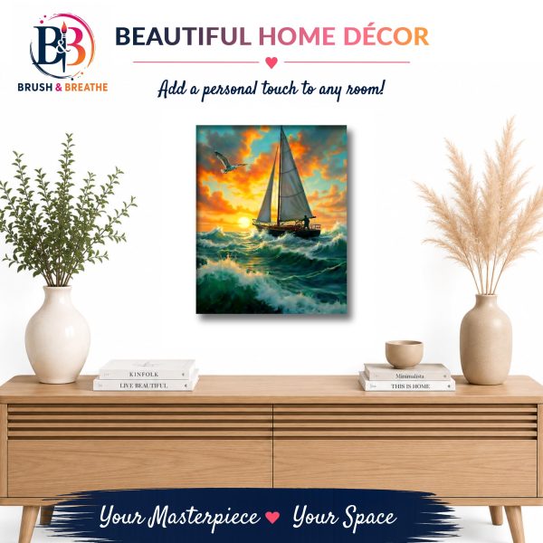 Version 1.0.0 Sunset Sailing, 40 × 50 cm (16"x20"), 36-colors