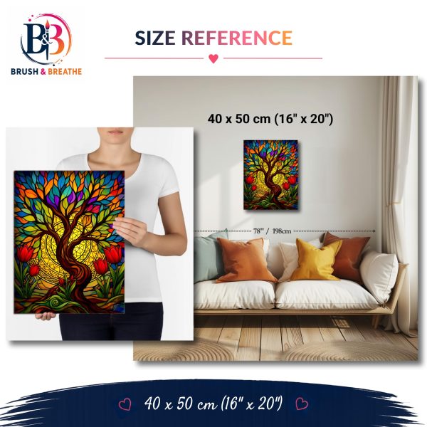 Version 1.0.0 Glass Tree, 40 × 50 cm (16"x20"), 24-colors