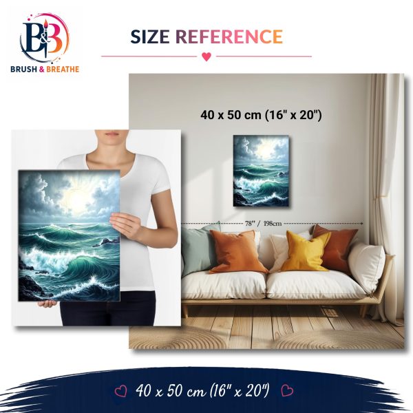 Version 1.0.0 Waves of Light, 40 × 50 cm (16"x20"), 24-colors