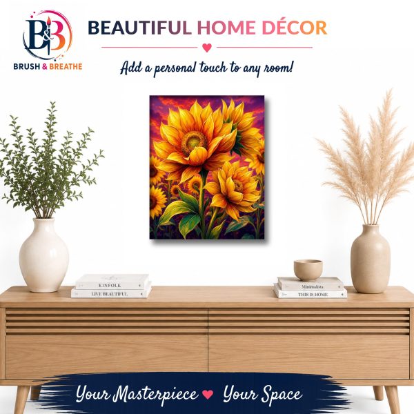 Version 1.0.0 Sunflowers at Sunset, 40 × 50 cm (16"x20"), 24-colors