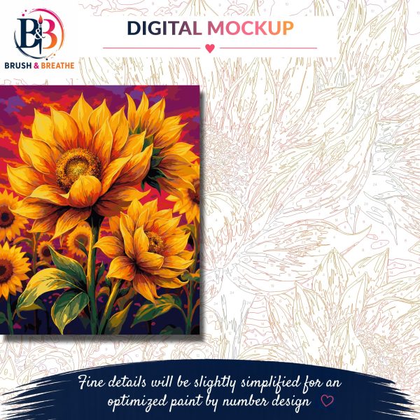 Version 1.0.0 Sunflowers at Sunset, 40 × 50 cm (16"x20"), 24-colors