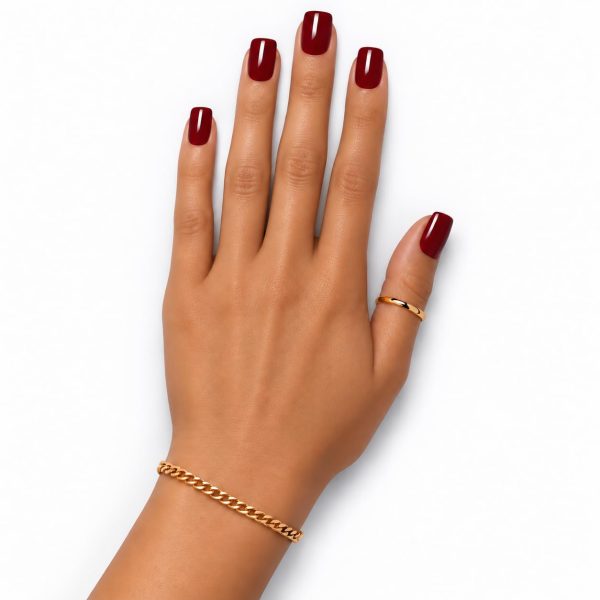 Bordeaux - Dark Red - Short Square