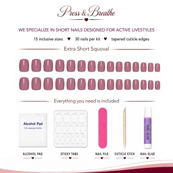 Perfectly Plum - Extra Short Squoval