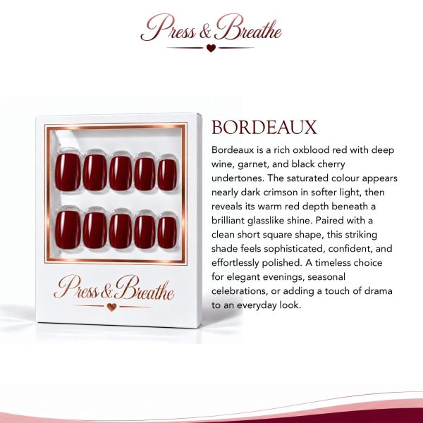 Bordeaux - Dark Red - Short Square