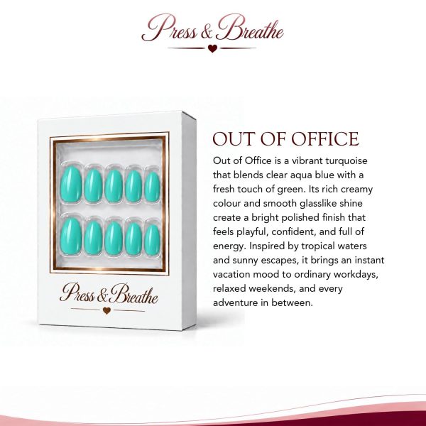 Out of Office - Turquoise - Extra Short Oval