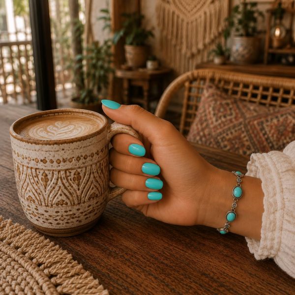 Out of Office - Turquoise - Extra Short Oval