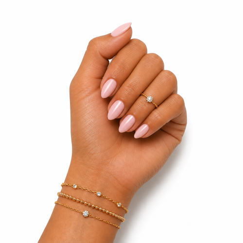 Image 1 Polished Pink - Extra Short Almond Shape