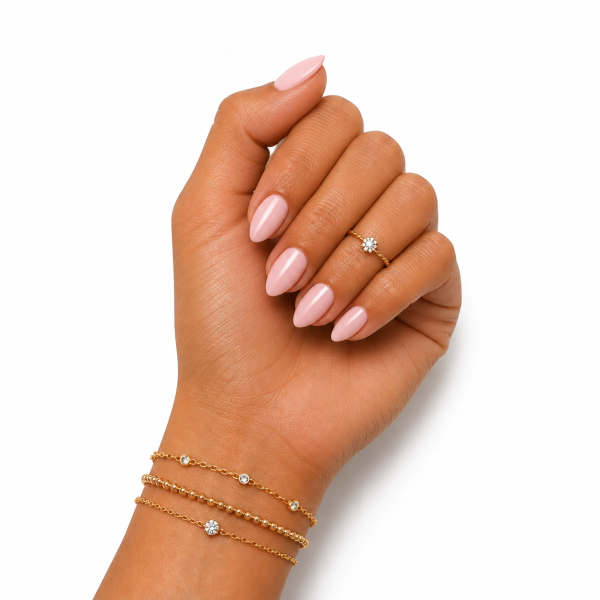 Image 1 Polished Pink - Extra Short Almond Shape